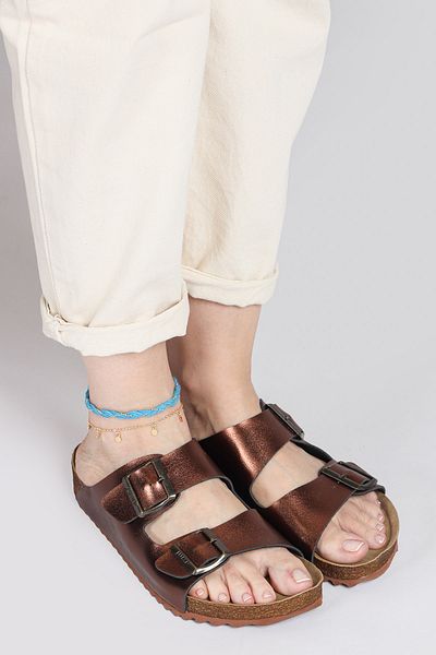 Jump 50009 Double Buckle Bronze Daily Women's Slippers