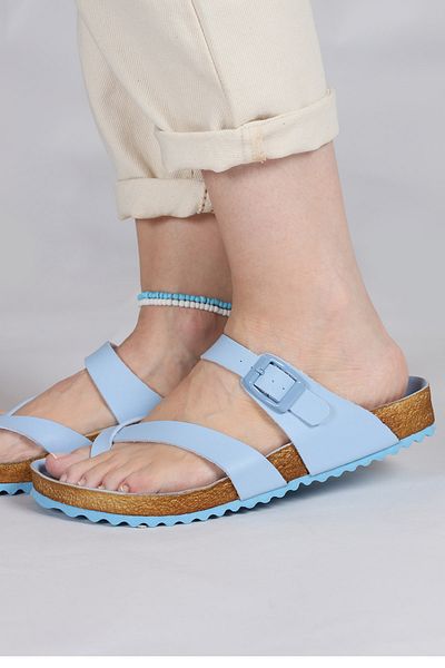 Jump 50008 Single Buckle Baby Blue Women's Flip Flops