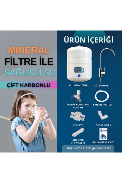 Evora 13 Aşamalı Açık Kasa 8 Lt. Pompalı Su Arıtma Cihazı