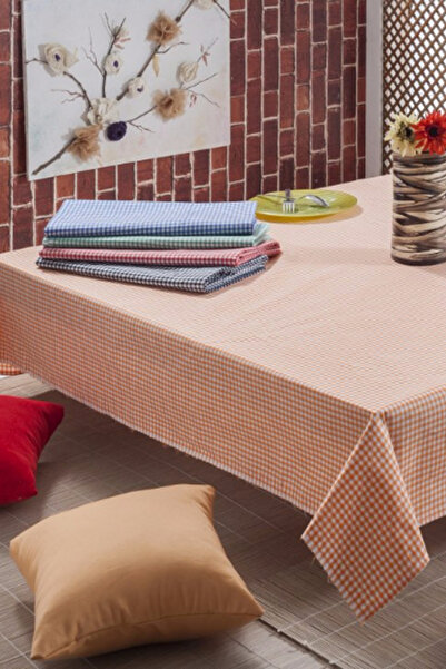 Çekmece Klasik Kareli Dokuma Sofra Bezi - Piknik Örtüsü 170*170