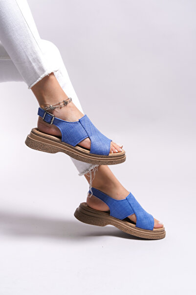 Riccon Sandale Rhehihe pentru damă 0012201   Blugi