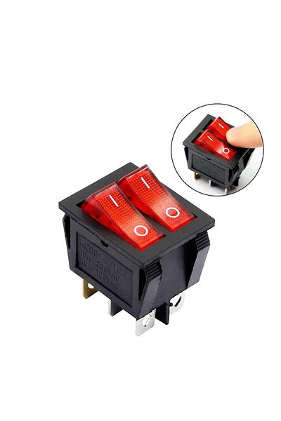 SECLİNK مفتاح موقد كهربائي مزدوج مضاء 15 أمبير KCD8 T125