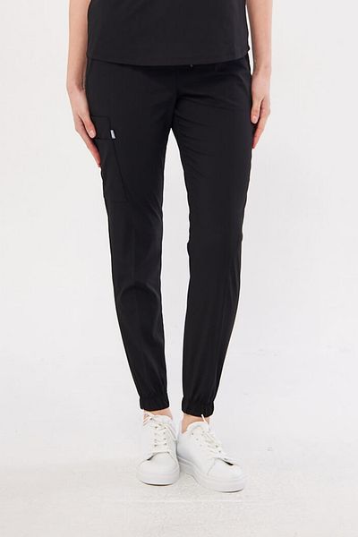 Class Üniforma Black Nova Scrubs - Pantaloni elastici din Lycra pentru femei, uniformă pentru asistentă și doctor