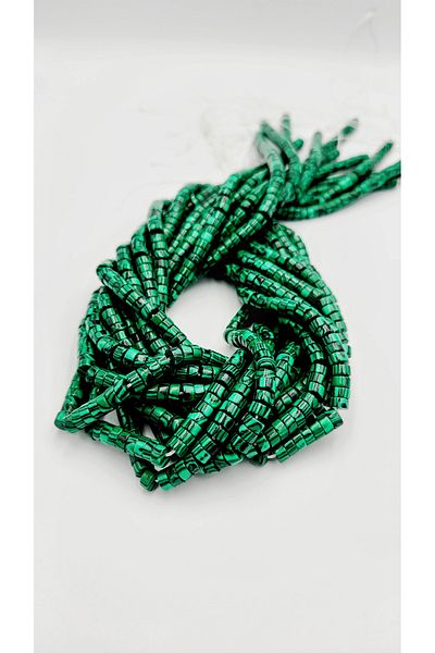 Yüksel Boncuk 6x3 mm Disc Malachite Stone Natural Stone String
