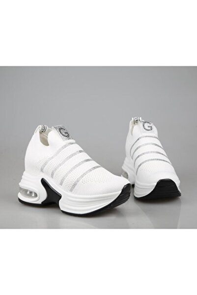 Guja 24y300-4 Dolgu Topuk Beyaz Kadın Sneakers