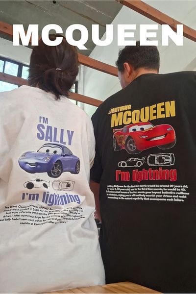 EFBUTİK Μπλουζάκι Mcqueen Car Detail Oversize Unisex