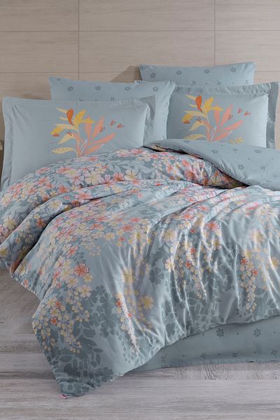 Hobby Serena Blue - Ranforce Double Duvet Cover Set