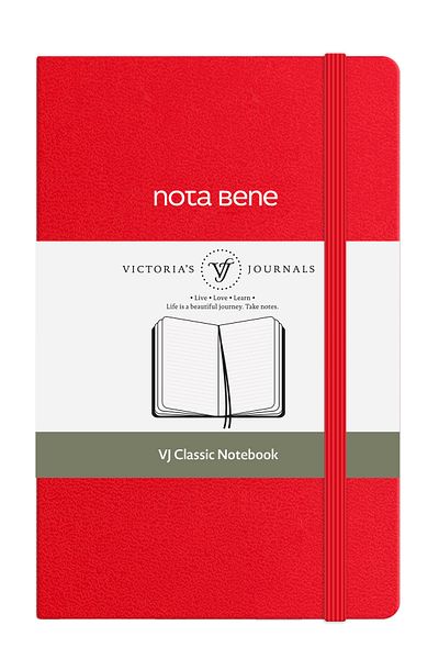 Victoria's Journals Notebook Nota Bene Classic Hard Cover, 9X14 Cm, Ruled