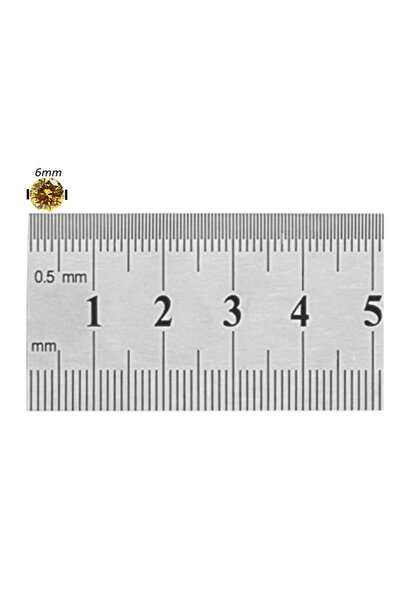 Market66 Sarı Zirkon Taşlı 6mm Mıknatıslı Deliksiz Fake Büyük Küpe Ufak Manyetik Mıknatıs