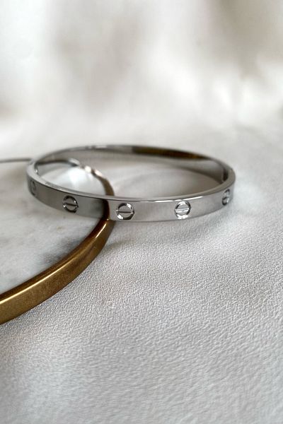 gaila design Steel Silver Color Thick Handcuff Bracelet