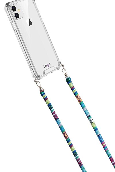 Hippi حزام هاتف من القماش المضفر يدويًا ملون بطول 110 سم وحزام للرقبة متوافق ...