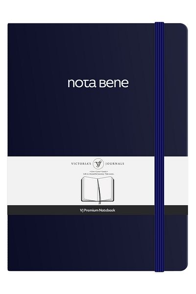Victoria's Journals Nota Bene Premium Hard Cover Notebook, 21x29 cm, Striped