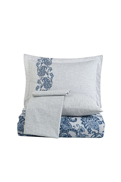 Hobby Double Ranforce Duvet Cover Set Elsa Dark Blue