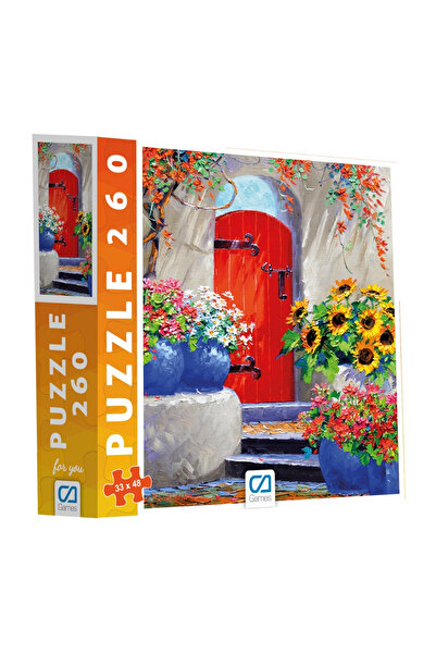 CA Games سلسلة ألغاز الصور المقطوعة للباب الأحمر المكونة من 260 قطعة مقاس 33 ...