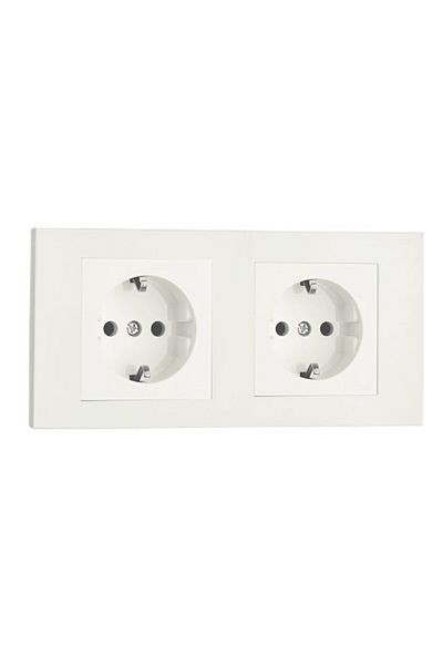 OVİVO Ovivo Grano White Set of 2 Grounded Socket + Grounded Socket