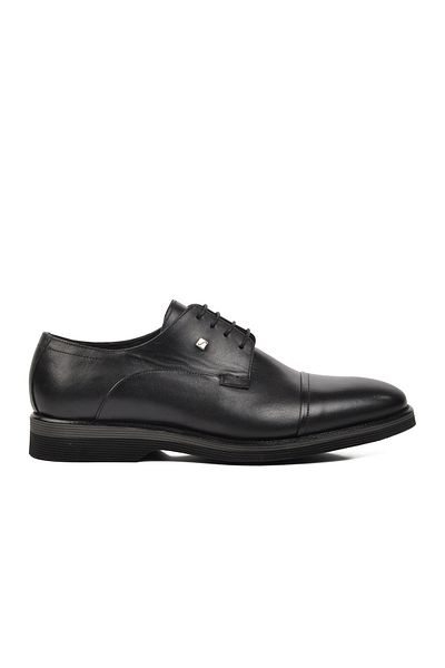 Fosco 3103 Black Genuine Leather Men's Casual Shoes
