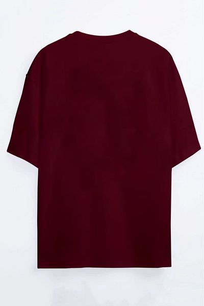 Harmandar Tasmania Printed Claret Red - Μπλε μπλουζάκι Oversize