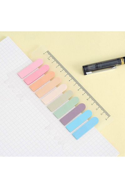 ACUTO 10 Color Soft Post-it Ruled Pink Shades Round Transparent Pet Index Sticker Sticky Note
