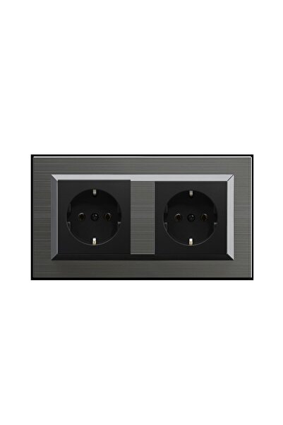 OVİVO Ovivo Quantum Manyetik Gri 2'li Set Komütatör ve Topraklı Priz Set