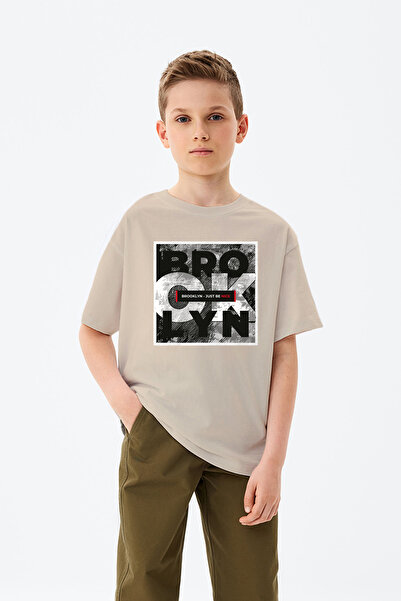 MYADA Μπλουζάκι για αγόρια με ρετρό εκτύπωση Brooklyn