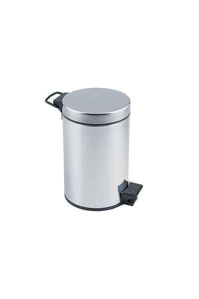 Zethome Coș de gunoi cromat cu pedală inoxidabil de 20 litri