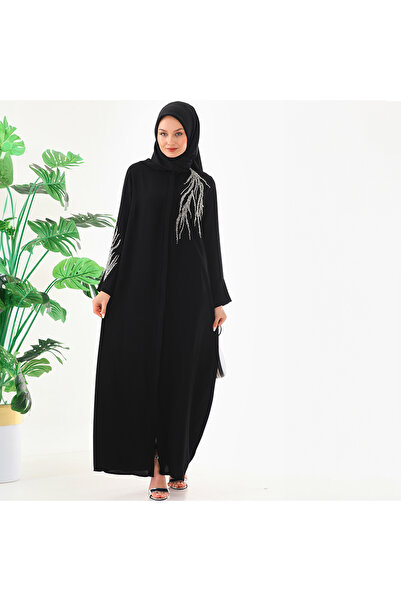 GÜLSEMALİ Kaliteli Lüks Abaya  Dubai İpeği Kumaşı El İşlemeli Danteli Arabic Özel Feraje Abaya