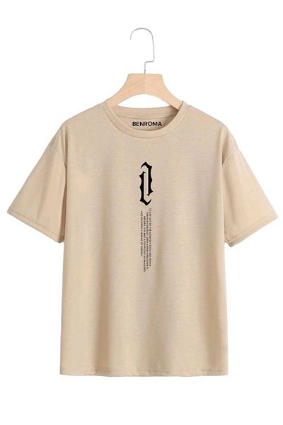 BENROMA In Cart 6 or More Purchases Get 1 T-Shirt as a Gift - Children's T-Shirt with Upright Text Printed