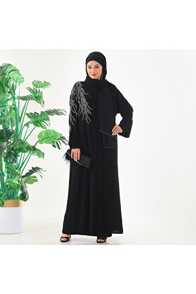 GÜLSEMALİ Kaliteli Lüks Abaya  Dubai İpeği Kumaşı El İşlemeli Danteli Arabic ...