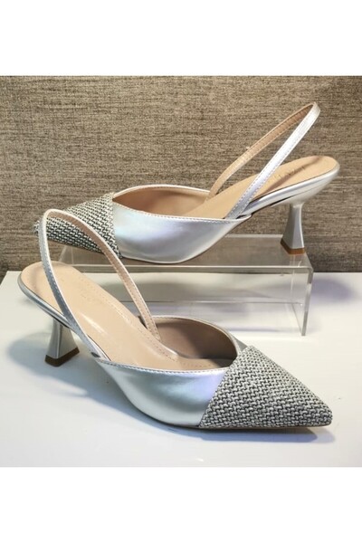 laviest 4116 حذاء نسائي مفتوح من الخلف ومقدمة مدببة وكعب ستيليتو