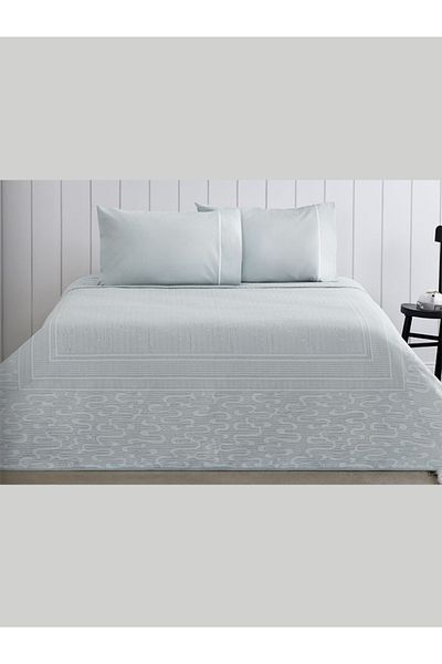 Taç Set Pique Jacquard Marlena Blue Single