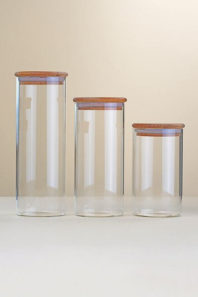 Glore 3-Piece Glass Spice Rack Set 8x14-18-22cm