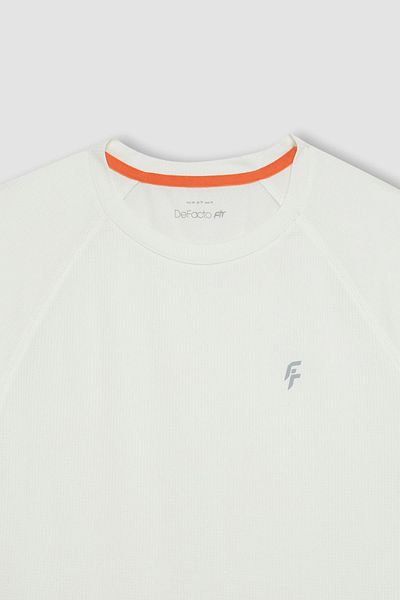 DeFacto Crew Neck, potištěná těžká tkanina, krátké rukávy sportovní tričko B5135ax24sp