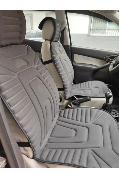REPLAX 2,Li Oto Koltuk Kılıfı Minder Alkantra Kumaş Füme Renk Kabartmalı