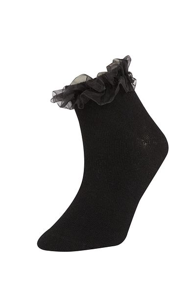 DeFacto Girl's 3-Piece Cotton Booties Socks C2937a8ns