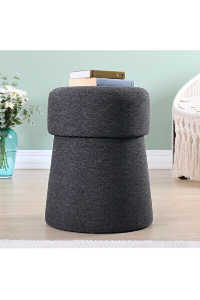 Lorencehome Beans Puf - Koyu Gri