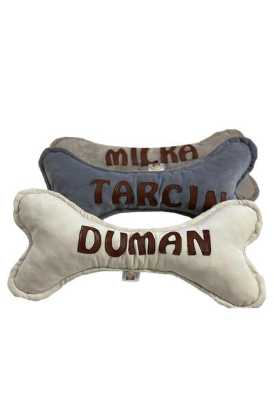 Patili Evler Köpek Oyuncağı İsimli Kemik Yastık