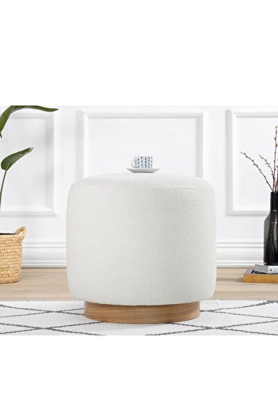 Lorencehome Cheriton Puf Krem