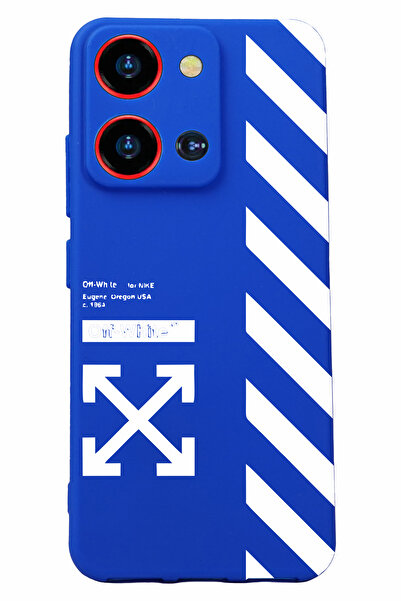 Reeder S19 Max Pro S Zoom - حافظة سيليكون باللون الأزرق مع طباعة وحماية للكاميرا