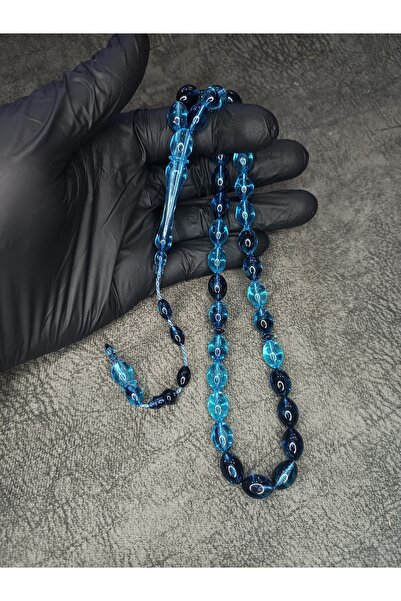 Mos Tespih Sistemli Arpa Toz Kehribar Tesbih