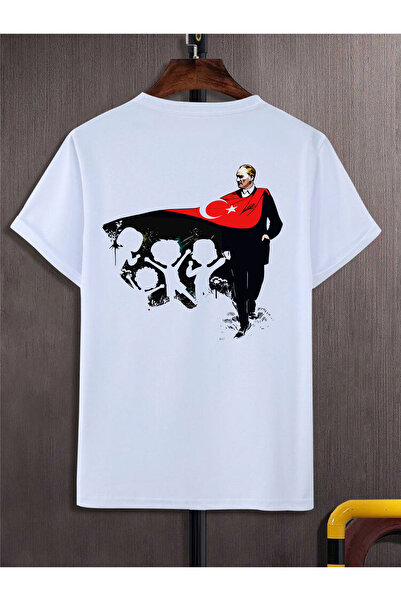 donamod Μπλουζάκι δώρου Unisex Oversize 23 Απριλίου με μανδύα Ατατούρκ για πα...