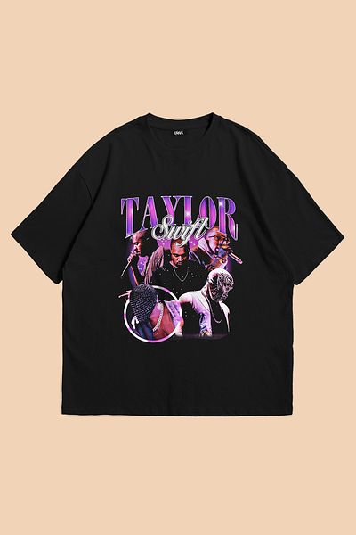 Grove Fashion Tricou oversize cu imprimeu Kanye West Taylor Swift