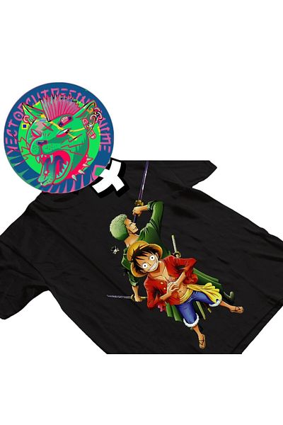 FG KONNİCHİWA ONE PIECE AND ZORRO ANİME MANGA SPECIAL DESIGN TSHIRT