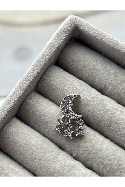 asaf Yıldız sallantılı ay charm | gümüş kaplama