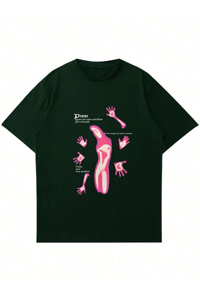 Mad&Calf Μπλουζάκι Unisex Desire με στάμπα με λαιμόκοψη