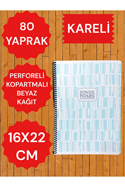 SEYFİKİRTASİYE CHECKERED 16X22 80 FOI DE CARNET DE NOTE HÂRTIE HÂRTIE DE CARDĂ PERFORATĂ