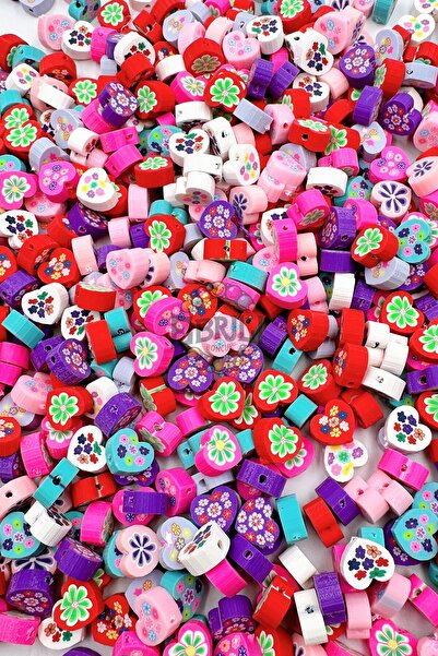 Ebruli Boncuk Χάντρες σε σχήμα καρδιάς 10 χιλιοστών για κοσμήματα (100 τεμάχια)