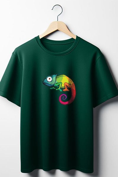 Vordevia Πολύχρωμο μπλουζάκι Chameleon Oversize Crew Neck