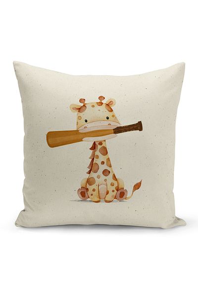 Bertille Home Child Baby Series Double-Sided Digital Printed Throw Pillow Case (Kids Children Cushion Cover)