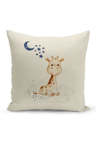 Bertille Home Child Baby Series Double-Sided Digital Printed Throw Pillow Case (Kids Children Cushion Cover)