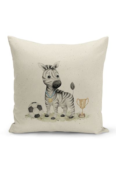 Bertille Home Child Baby Series Double-Sided Digital Printed Throw Pillow Case (Kids Children Cushion Cover)